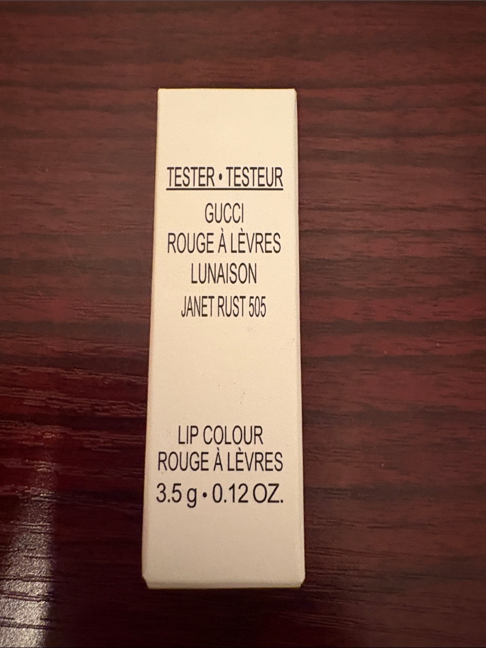 Gucci Lipstick Janet Rust 505 Tester